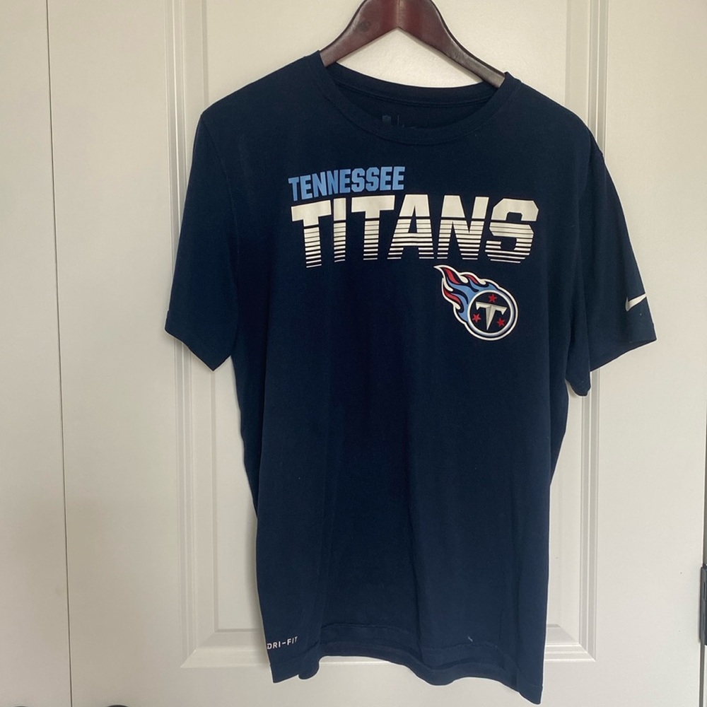 Tennessee Titans logo Nike Dri-fit training Shirt NFL‎ team fan apparel …